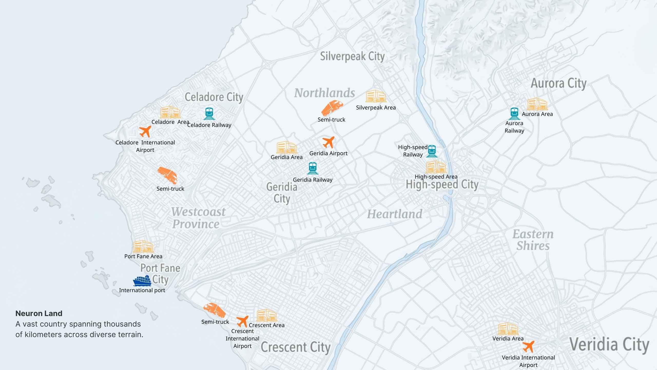 Dynamic regional routing map